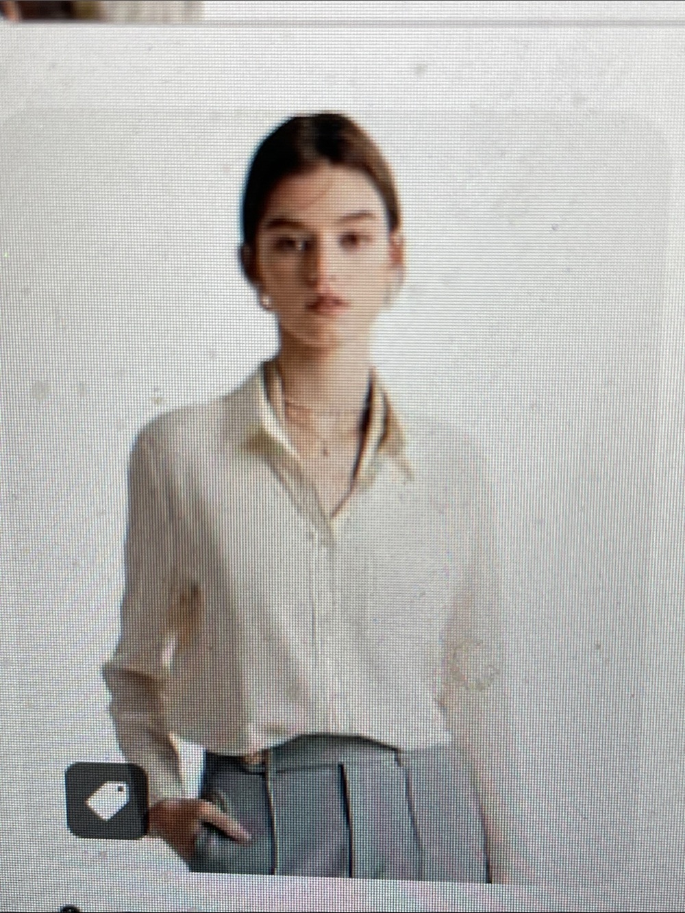 Judith & Charles 100% silk Women's single breasted Button-Up blouse